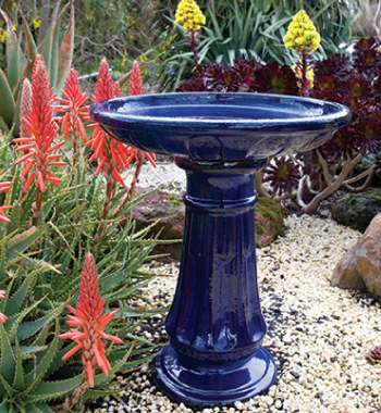 Glazed Birdbath